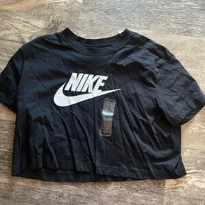 Nike Black Tee with White Logo